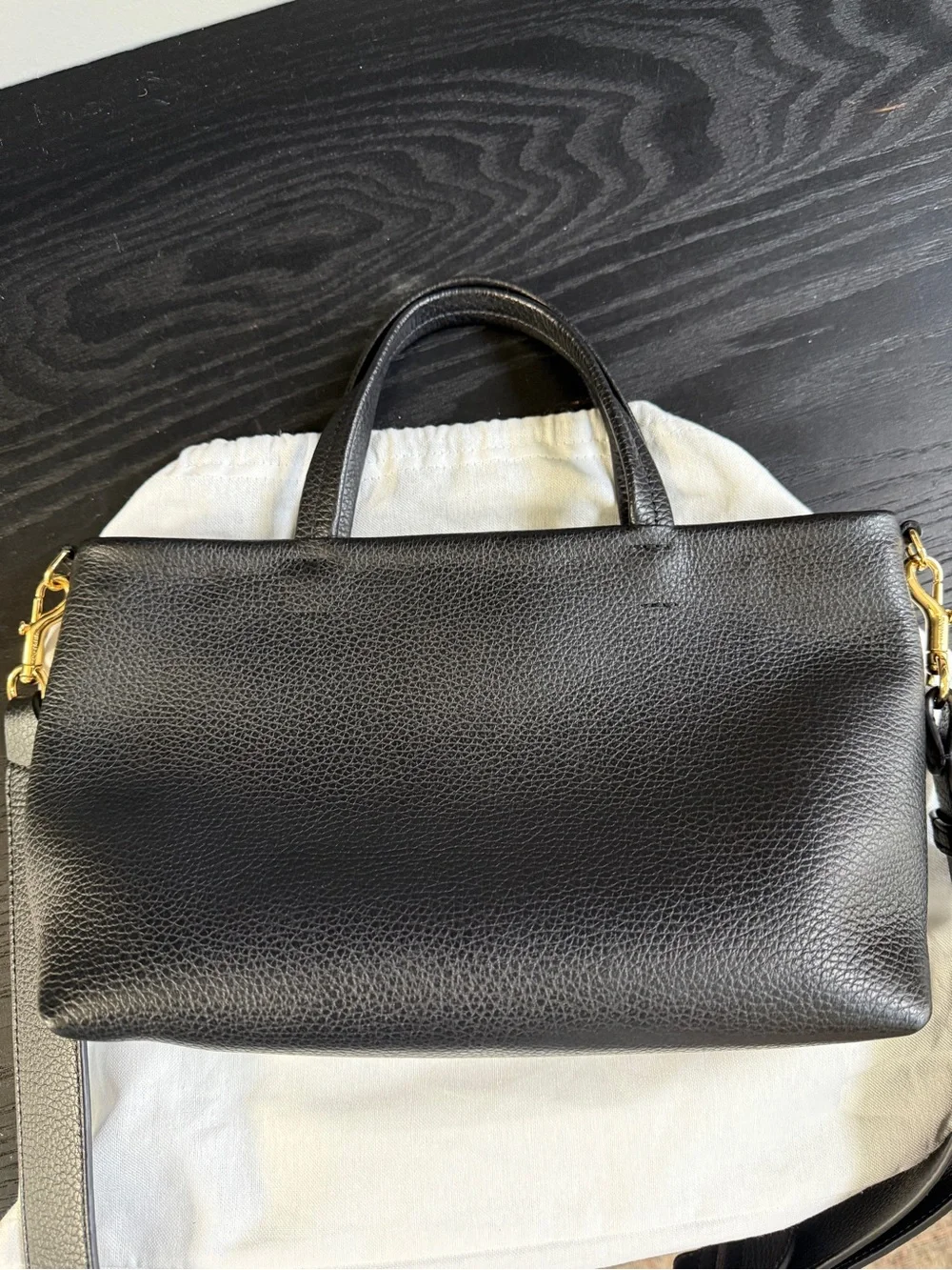 Cuyana Black Mini Easy Zipper Tote